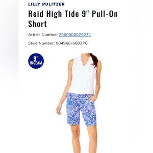 Lilly Pulitzer Reid Luxeletic Golf Short NWT SZ 4